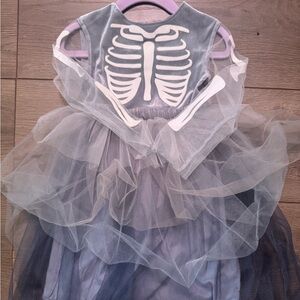 Zara Gray Skeleton Costume with Tulle Layers